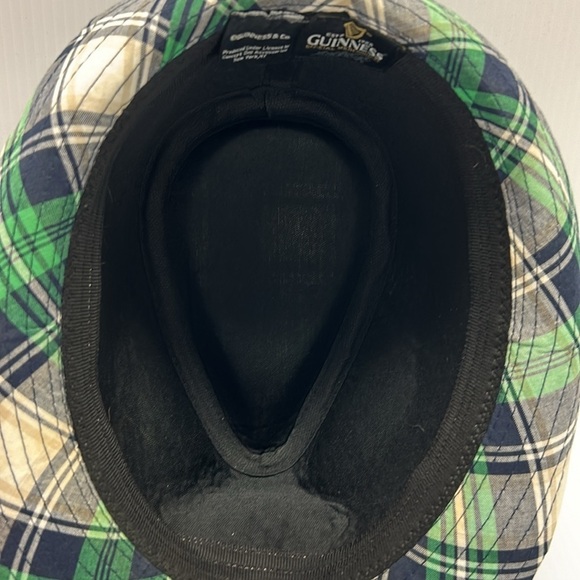 Guinness Fedora Green Plaid Short Brim Bucket Hat EUC St Patrick’s St Patty’s - Picture 7 of 8